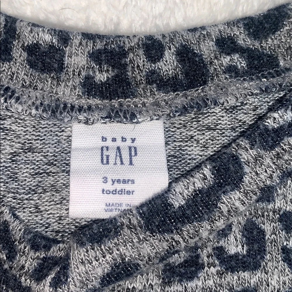 Gap Navy & Gray Leopard Dress 3 EUC Animal Print
